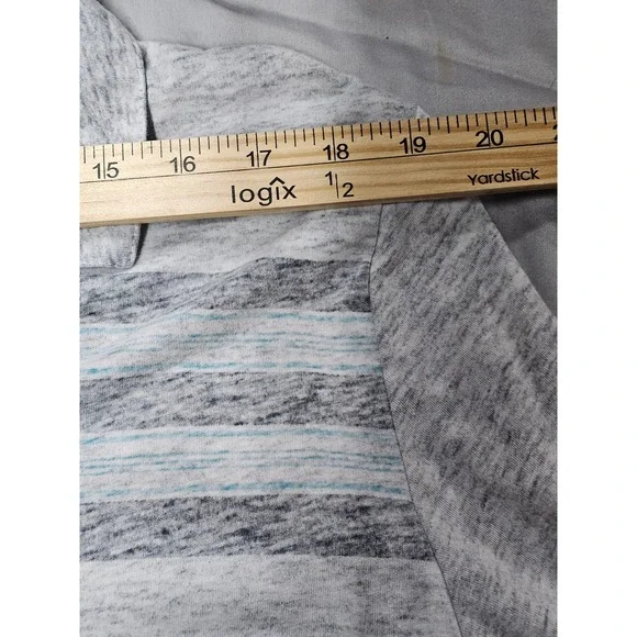 Hurley Men's Gray Short Sleeve Polo Size Large Striped Golf Shirt - Picture 8 of 11